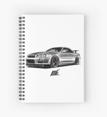 nissan skyline gtr r34 Spiral Notebook