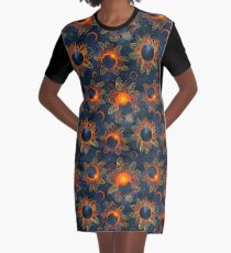 Solar Eclipse Graphic T-Shirt Dress