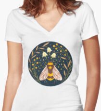 Camiseta entallada de cuello en V Cosechadora de oro