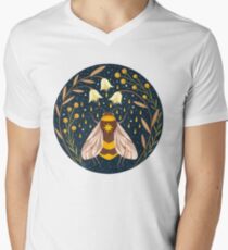 Camiseta para hombre de cuello en v Cosechadora de oro
