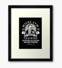 Mick's Gym Framed Print