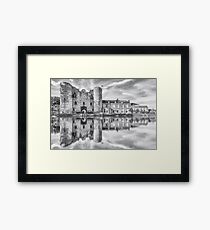 Tonbridge Castle Reflections 2 (black and white) Framed Print
