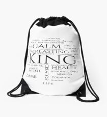 Describing Jesus Drawstring Bag