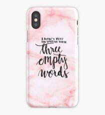 3 empty words - pink iPhone Case