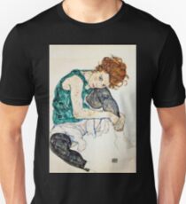 Egon Schiele Seated Woman with Bent Knee Unisex T-Shirt