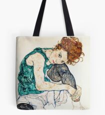 Egon Schiele Seated Woman with Bent Knee Tote Bag