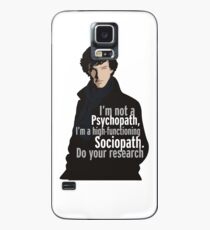 Sherlock - Psychopath / Soziopath Hülle & Klebefolie für Samsung Galaxy