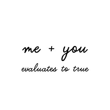 Artwork thumbnail, Me + you evaluates to true (Inverted) by developer-gifts