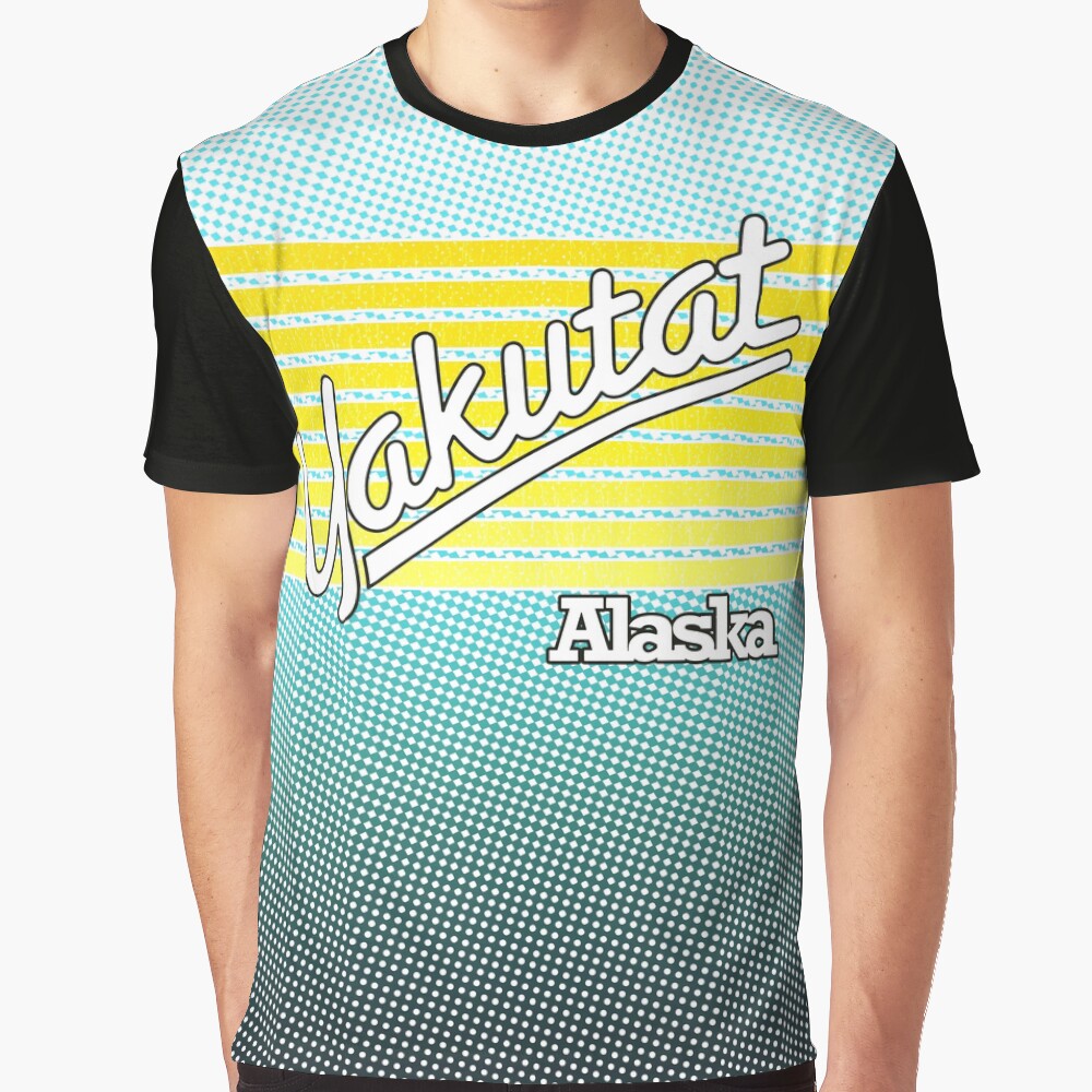 Yakutat, Alaska | Surf Stripes Graphic T-Shirt