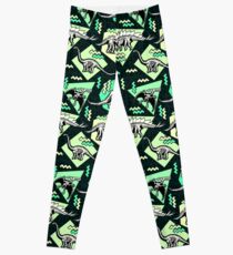 Neon Skeleton Dinosaur Pattern Leggings