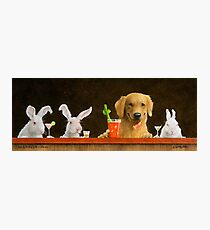 Will Bullas print / hare of the dog and a young blond... Photographic Print