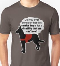 Service Dogs for Invisible Disabilities Unisex T-Shirt