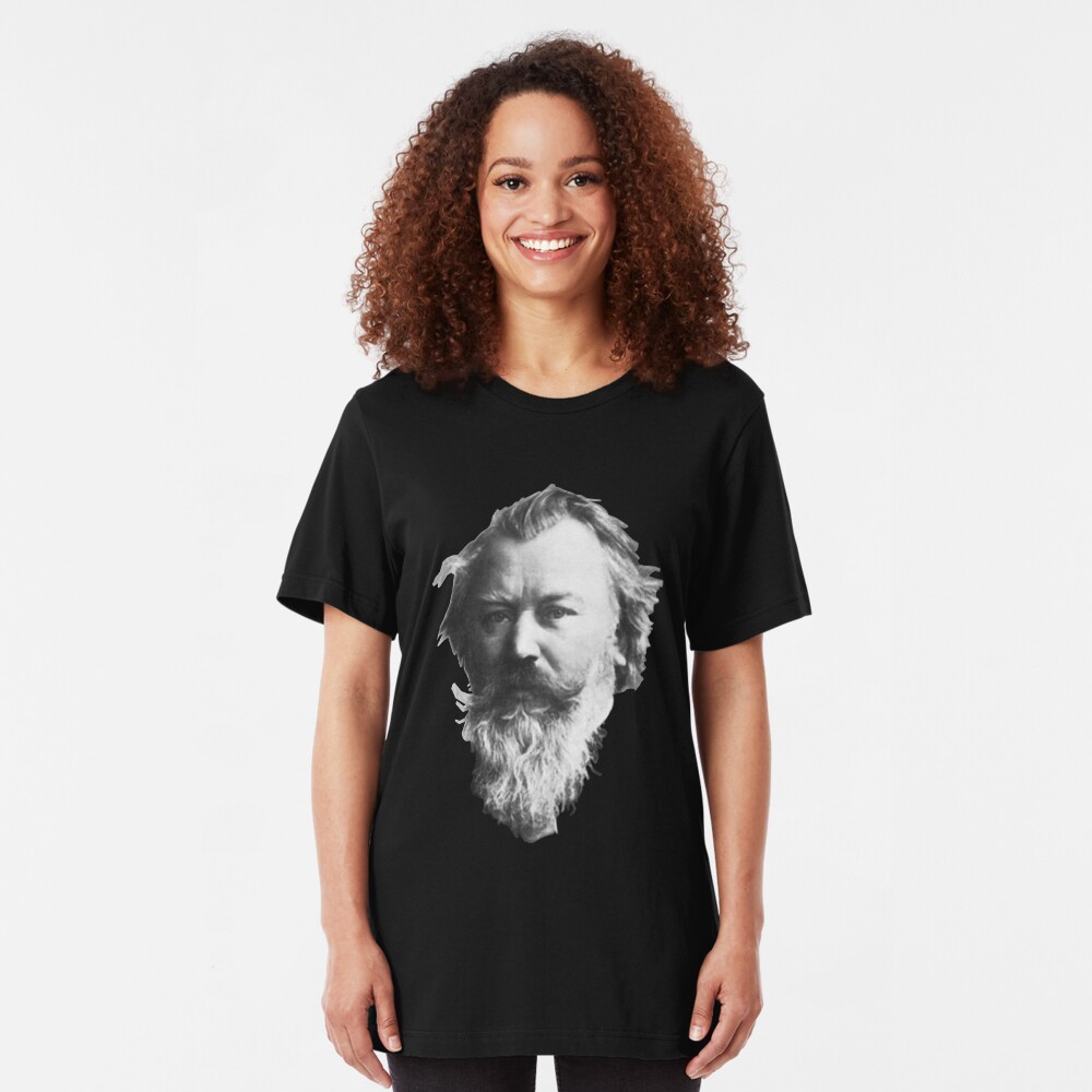 Johannes Brahms, great German composer Slim Fit T-Shirt