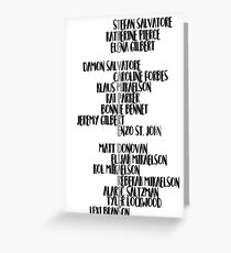 The Vampire Diaries Greeting Card