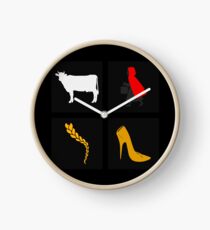 Cow, cape, hair & slipper Clock