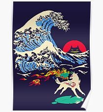 The Great Wave off Oni Island Poster