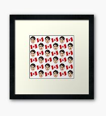 Justin Trudeau Pattern Framed Print