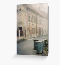 Foggy morning, Cesky Krumlov Greeting Card