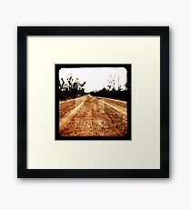 Track Winding Back Framed Print