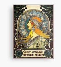 GYPSY ASTROLOGY;Vintage Fortune Teller Print Metal Print