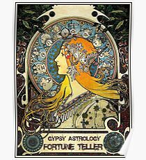 GYPSY ASTROLOGY;Vintage Fortune Teller Print Poster