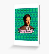 Foxy Mulder ft. Aliens Greeting Card