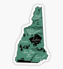 New Hampshire state- Map Sticker