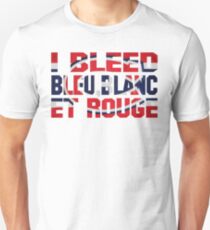 I Bleed Bleu, Blanc et Rouge Unisex T-Shirt