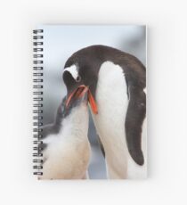 Gentoo Penguin and Chick ~ "Meals Home Delivered" Spiral Notebook