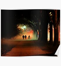 Night Fog in the City Poster