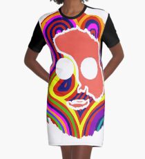 dankbar toter jerry garcia gesicht T-Shirt Kleid