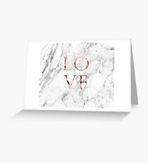 Rose gold marble LOVE Greeting Card