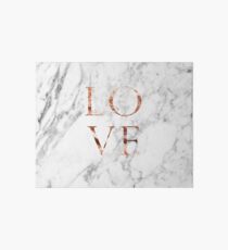 Rose gold marble LOVE Art Board
