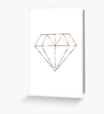 Rose gold diamond Greeting Card