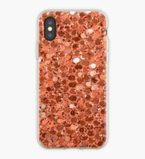 Rose gold glitter jelly iPhone Case