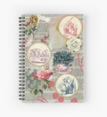 Alice floral collage Spiral Notebook