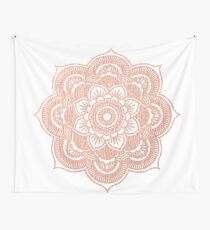 Tela decorativa Mandala de oro rosa