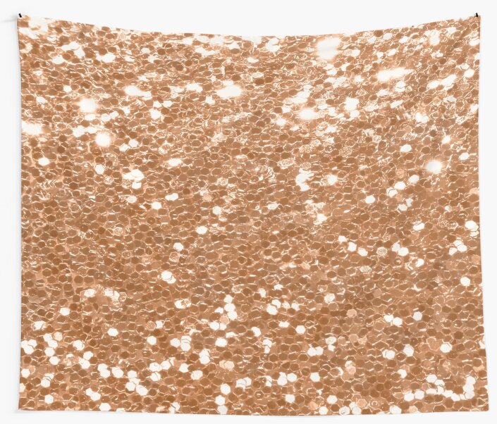 "Rose gold glitter party" Wall Tapestry by peggieprints Redbubble