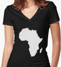 AFRICA RULES Women's Fitted V-Neck T-Shirt