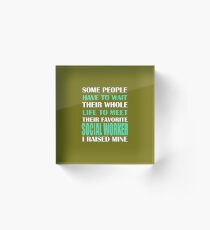 Social Worker Acrylic Block