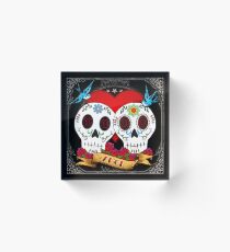 Love Skulls Acrylic Block