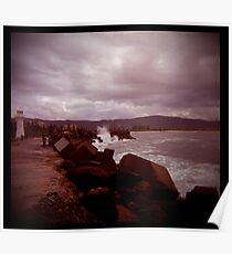 little lighthouse and breakwater Poster