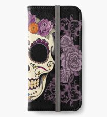 Vinilo o funda para iPhone Cráneo y rosas vintage