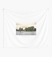 Ferry Through Vietnam Wall Tapestry