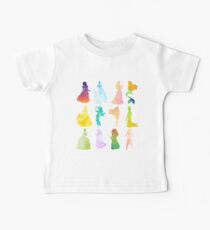 Prinzessinnen Aquarell Silhouette Baby T-Shirt