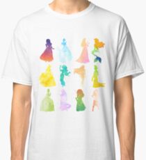 Prinzessinnen Aquarell Silhouette Classic T-Shirt