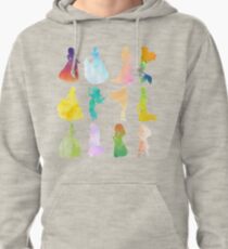 Princesses Watercolor Silhouette Pullover Hoodie