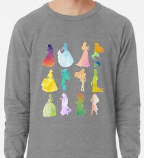 Prinzessinnen Aquarell Silhouette Leichter Pullover