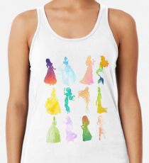 Prinzessinnen Aquarell Silhouette Racerback Tank Top