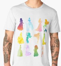 Princesses Watercolor Silhouette Men's Premium T-Shirt
